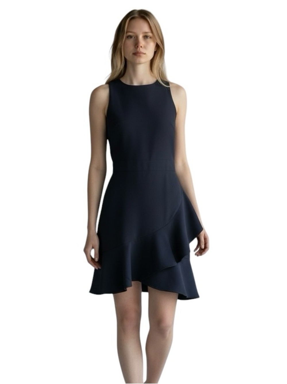 Banana Republic Navy Blue Dress Size 2P Sleeveless Minimalist Feminine Classic